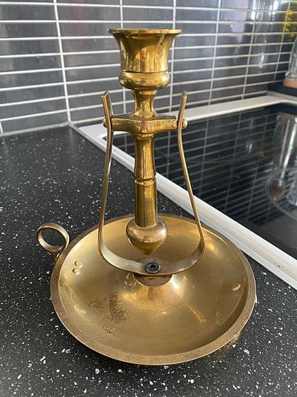 Skeppsljusstake i mässing