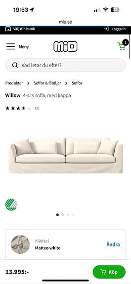 Beige soffa