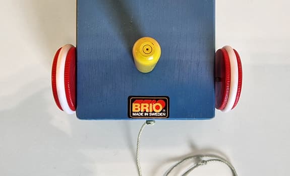 BRIO Clown Dragleksak i trä - Vintage Leksak