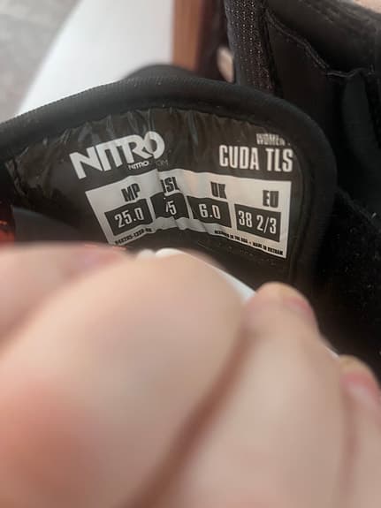 Cuda TLS snowboard boots Dam 38 2/3