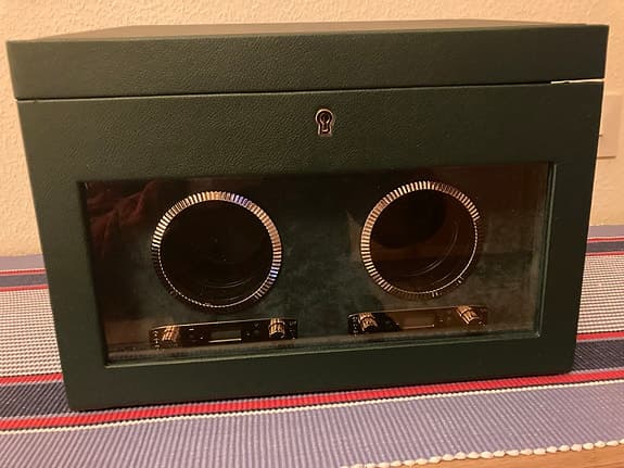 Wolf klockuppdragare och klocklåda grön