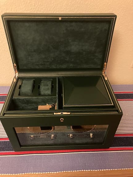 Wolf klockuppdragare och klocklåda grön