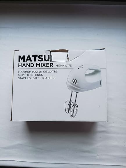 Matsui M12HMW17E handmixer 125 W vit rostfritt stål