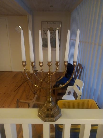 malmljusstake sjuarmad