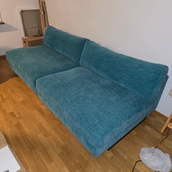 Bellus Infinity turkös soffa - en del av två