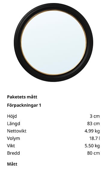 rund spegel – IKEA ALMARÖD, 80 cm