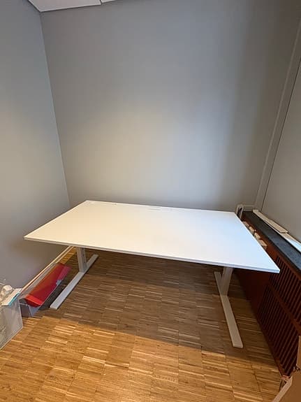 Mittzon skrivbord, vit, 160x80