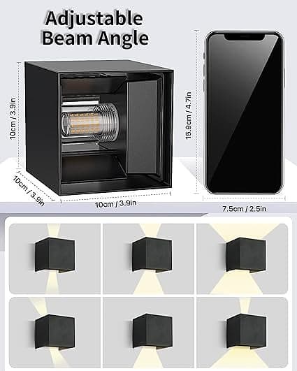 Vägglampa med utbytbart G9 LED-ljus - Svart