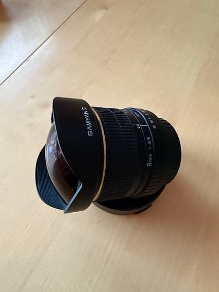 Samyang 8mm f/3.5 fisheyeobjektiv för Canon
