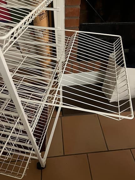 Elfa, förvaring, trådback, skoställ