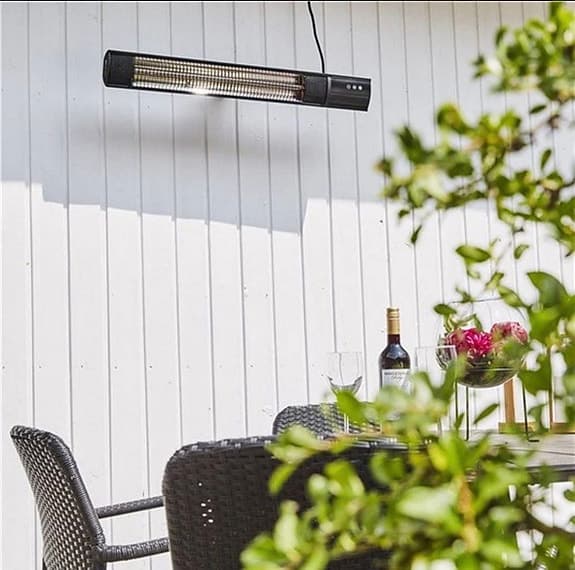 Wishco terrassvärmare svart 2000 watt