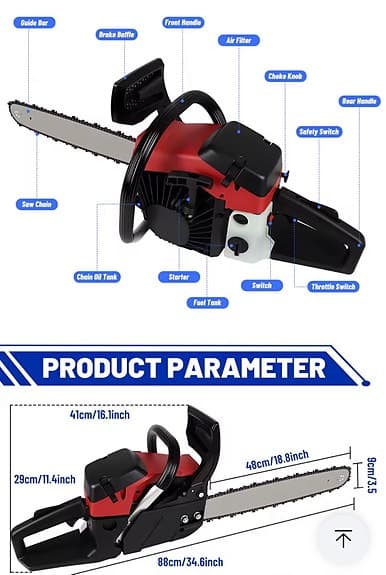Motorsåg bensindriven 20 tum svärd