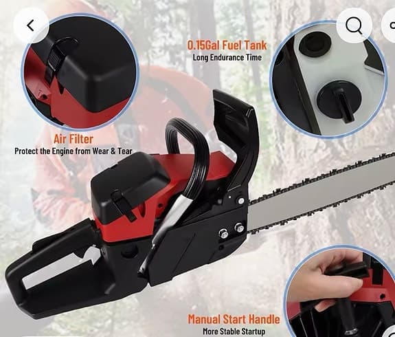 Motorsåg bensindriven 20 tum svärd