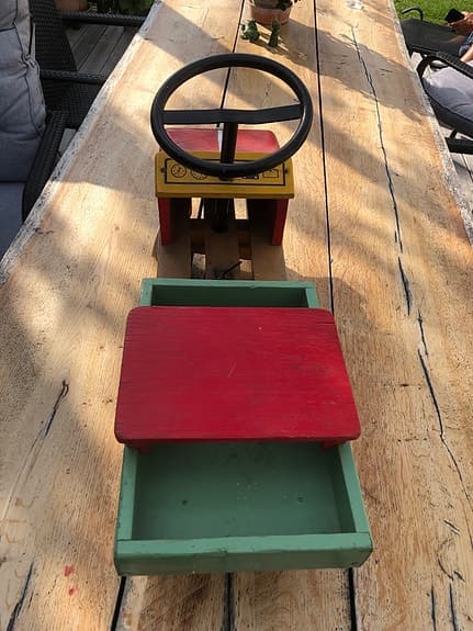 BRIO gåbil trä röd grön