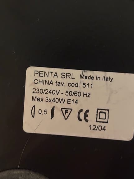 Pentalight China designer lampa