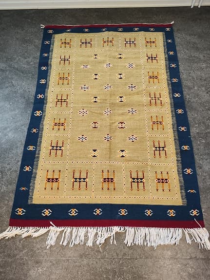 helt ny äkta Marockansk Berber ekologisk ull matta 111×163