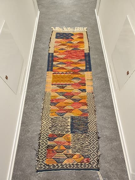 Absolut oanvänd Äkta Marockansk handvävd Berber ekologisk ull matta