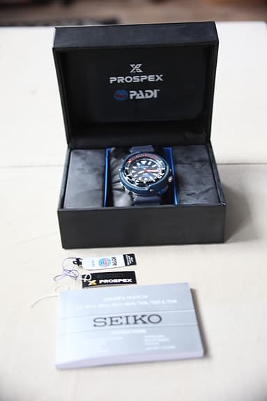 Dykarklocka Seiko samlarobjekt framtaget med PADI