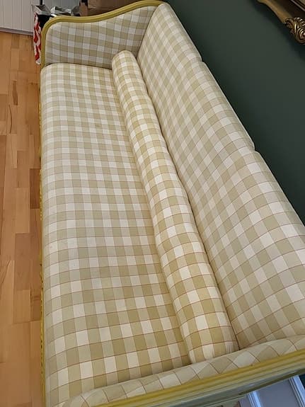Soffa-Trågsoffa rutigt tyg