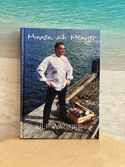 Signerad kokbok Minnen och menyer, av Ulf Wagner, ny!