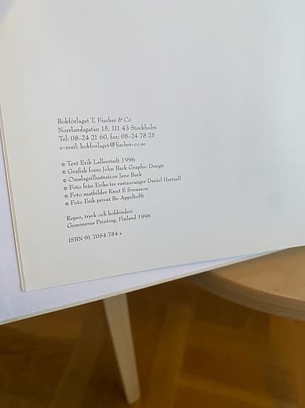 Signerad Eriks bok : om mat och människor av Erik Lallerstedt, ny!