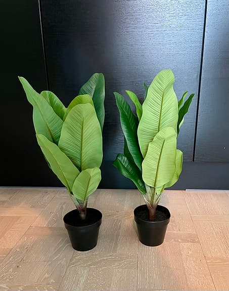 Konstgjord bananplanta – 2 st (nya)