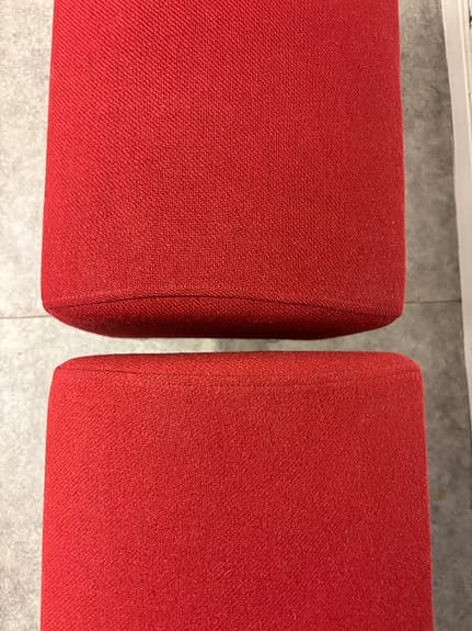 Pastill bänk pall IKEA 2 st röda - köp en eller två - olika storlekar