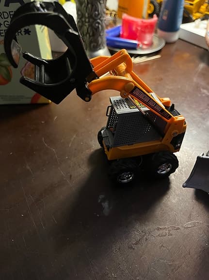 Leksaksfordon byggmaskiner set gul plast