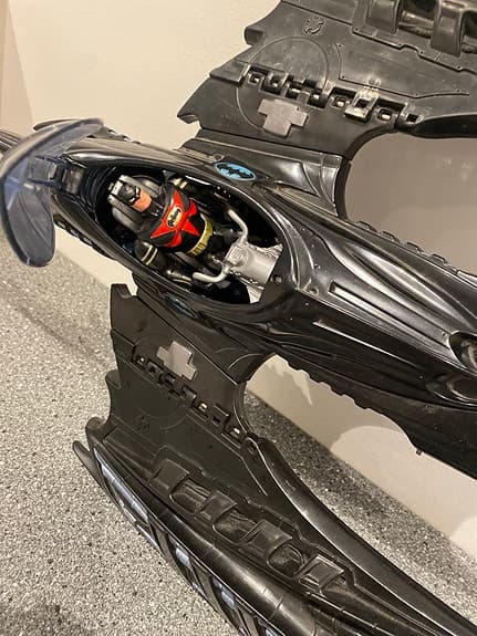 Batman leksaksfordon med figur svart