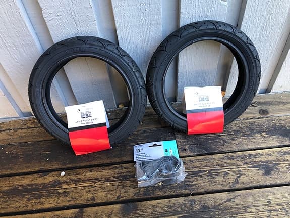 12" Tum Cykeldäck med Slang (Nya)