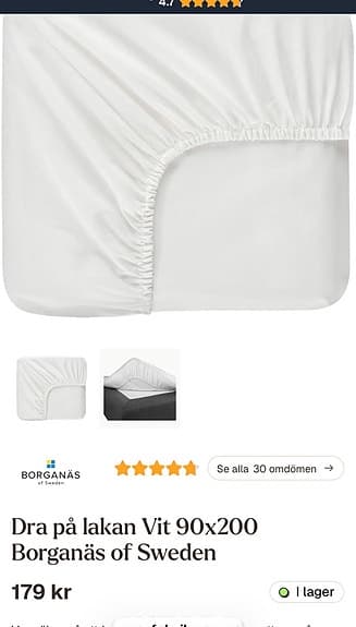 Dra på lakan 2 st nya 90x200