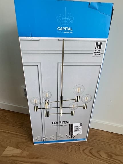 Markslöjd Capital lampa matt svart