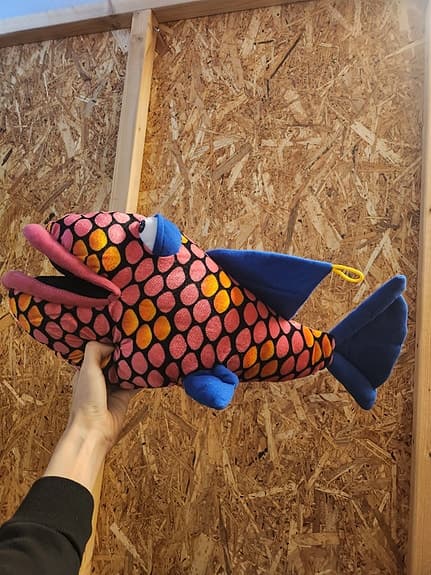 En stor fisk! Mjukis gosedjur