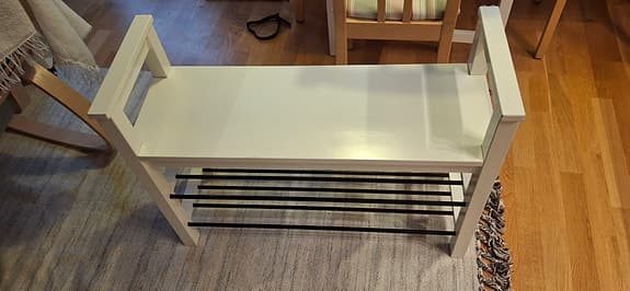 Hemnes bänk med skoförvaring