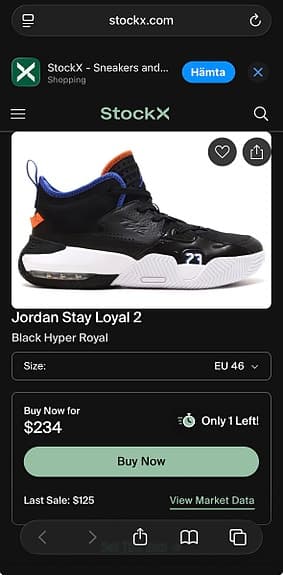 Jordan Stay Loyal 2 basketskor svart blå orange herr