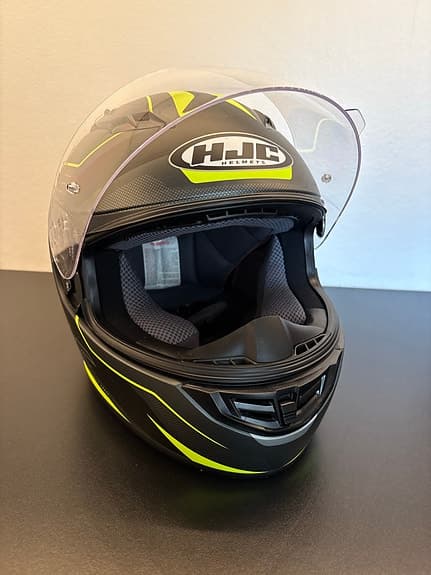 HJC CS-15 integralhjälm XS svart/gul moped/mc hjälm