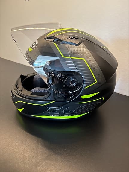 HJC CS-15 integralhjälm XS svart/gul moped/mc hjälm