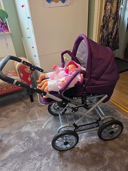 Dockvagn Brio Kombi lila