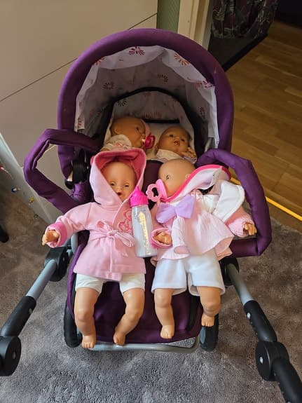 Dockvagn Brio Kombi lila