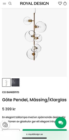 Göte pendel mässing