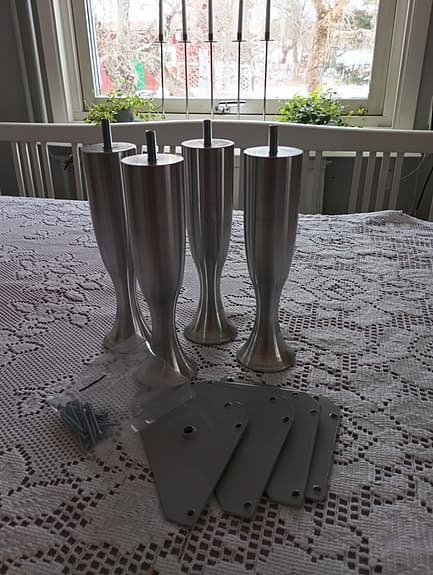 Jysk sängben 20 cm metall silver