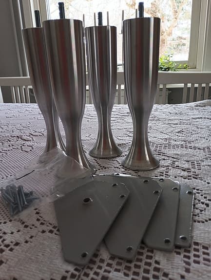 Jysk sängben 20 cm metall silver