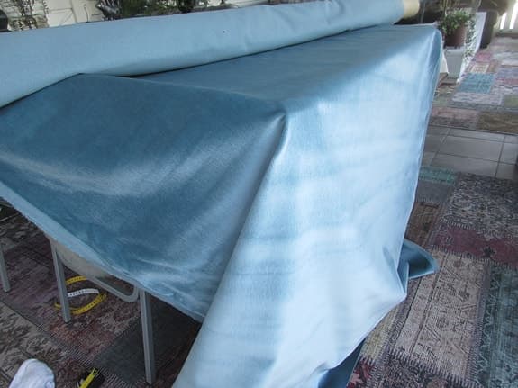 Möbeltyg Sammet Turkosblå 145x270 cm.