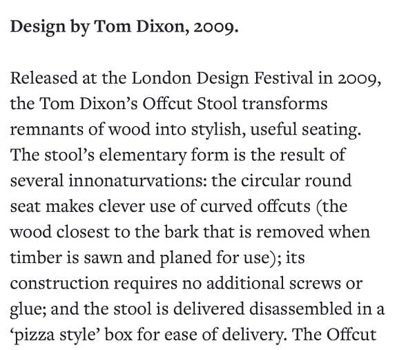 Tom Dixon offcut pallar