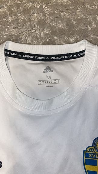 Adidas Sverige fotbollströja herr M vit