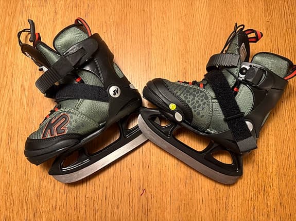 K2 Raider Ice skridskor barn storlek 26-31 grön svarta