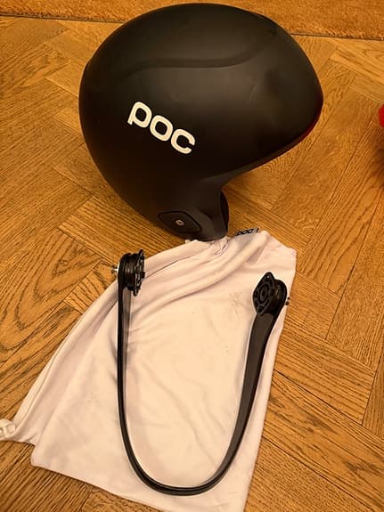 POC skidhjälm svart med chin skydd