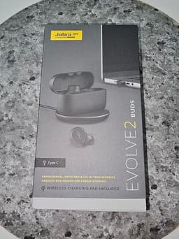 Jabra Evolve2 buds med laddningsplatta, helt nya & oanvända