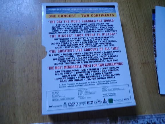 live aid 4 dvd box 1985 bob dylan phil collins queen mick jagger paul mccartney