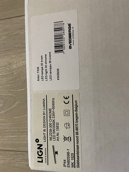 Badrumsspegel,  Svedbergs Tived 60 * 80cm, med separat led belysning